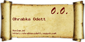 Ohrabka Odett névjegykártya